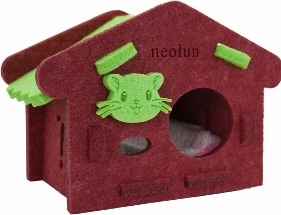 Small Animal neolun | Neolun Guinea Pig House, Felt Guinea Pig Hideout Small Animal Hideout Hut For Chinchilla Guinea Pig Hamster Hedgehog Playing Sleeping Hiding (Large,Black)