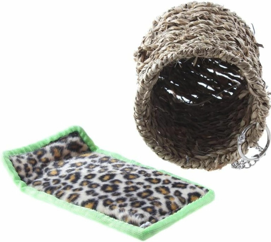 Small Animal emours | Emours Small Animal Sea Grass Hammock Play Tunnel Hanging Bed House For Pet Rat Hamster