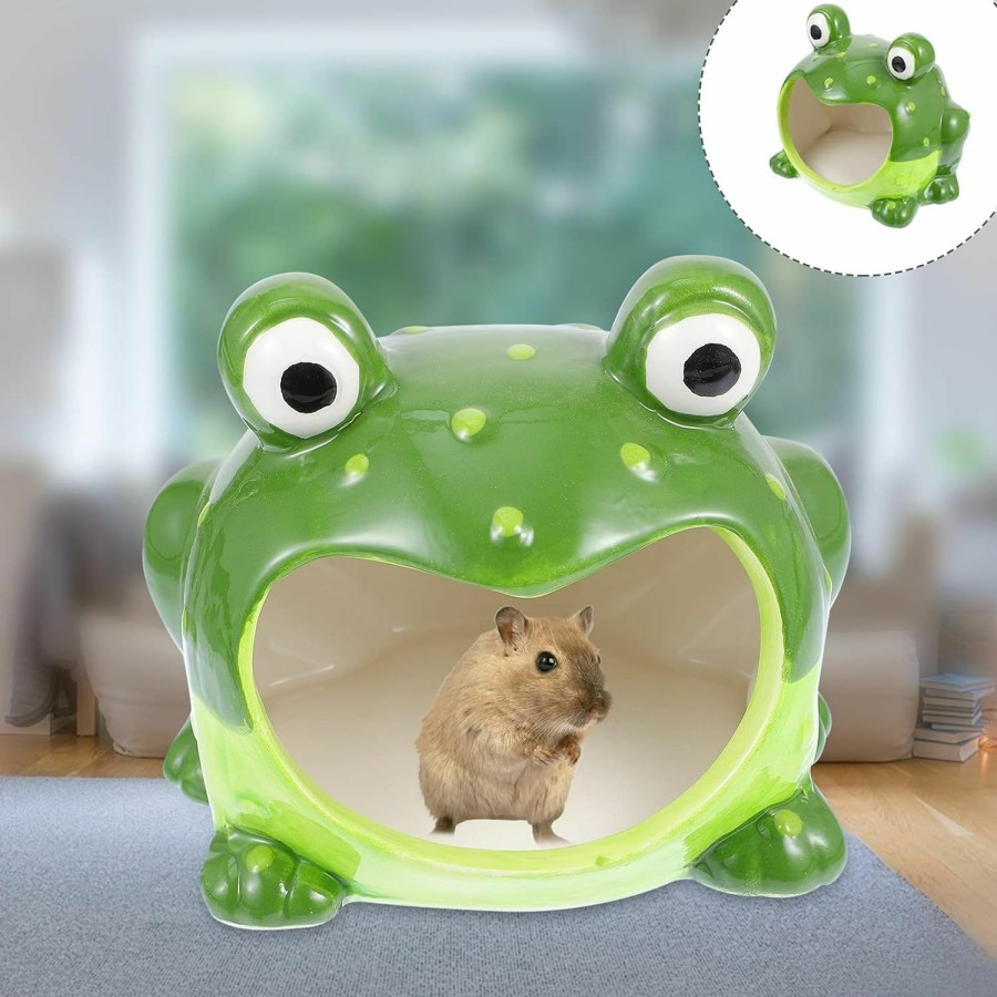 Small Animal Mipcase | Guinea Pig Bedding Small Pet Hideout Hamster Cool Nest Porcelain Hamster House Dwarf Hamster Houses Cooling Ceramic House Spear