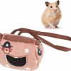 Small Animal Zerodis | Pet Hamster Carrier, Coffee Flannelette Plush Hamster Squirrel Travel Bags Portable Breathable Small Animal Carrier Outgoing Sleeping Bag For Squirrel Hedgehog Guinea Pig(S)