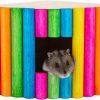 Small Animal DQITJ | Dqitj Hamster Wooden House Chewable Hideout Hut Resting Place (Size: 5.1 X 5.1 X 4.7 Inch)