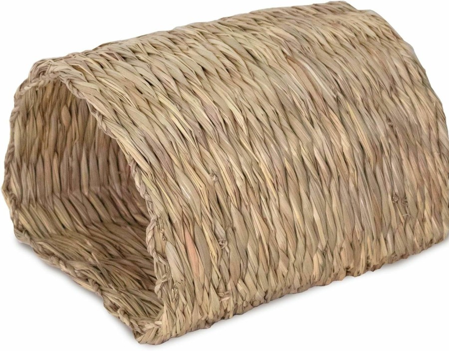 Small Animal PEMAR | Pemar Seagrass House Tunnel Hutch Woven Hut Hay Shelter For Bunny, Rabbits, Guinea Pigs, Chinchilla, Rats, Holland Hop, Cockatiels And Small Animals