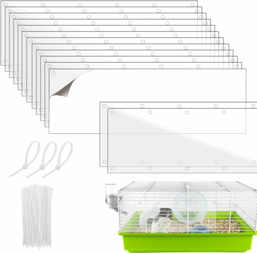 Small Animal Ysglory | Ysglory 12 Pcs Guinea Pig Cages Liner Clear Pet Cage Edge Liner Guinea Pig Cage Urine Guard Side Lining For Rabbits, Birds, And Small Animals