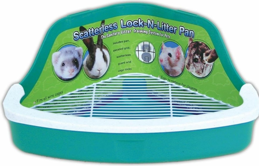 Small Animal Ware Manufacturing | Ware Manufacturing Plastic Scatterless Lock-N-Litter Small Pet Pan (Colors May Vary)