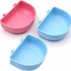 Small Animal Cunguv | 3 Pcs Rabbit Feeder With Hook Food And Water Bowl On Cage For Rabbit/Guinea Pig/Chinchilla/Bunny,Plastic