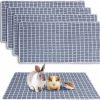 Small Animal PINVNBY | Pinvnby Guinea Pig Cage Liners, Washable Reusable Guinea Pig Pee Pads Waterproof Super Absorbent Rabbit Cage Liners Guinea Pig Bedding With Anti-Slip Bottom( 4 Pcs, 31.5\"X47.2\")