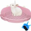 Small Animal PINVNBY | Pinvnby Large Rabbit Litter Box Bunny Corner Toilet Box Small Animal Cage Toilet Pet Potty Trainer Bigger Pan Fan Shape Box For Adult Guinea Pigs Chinchilla Ferret Galesaur (Blue)