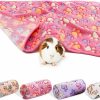 Small Animal Uni-unzeit | 4 Pcs Washable Guinea Pig Blankets Rabbit Fleece Cage Liners Hamster Warm Bedding Mat Small Pet Pee Pad Soft Bed Cover For Chinchilla Bunny Rat Hedgehog Ferret -24 * 16 Inch