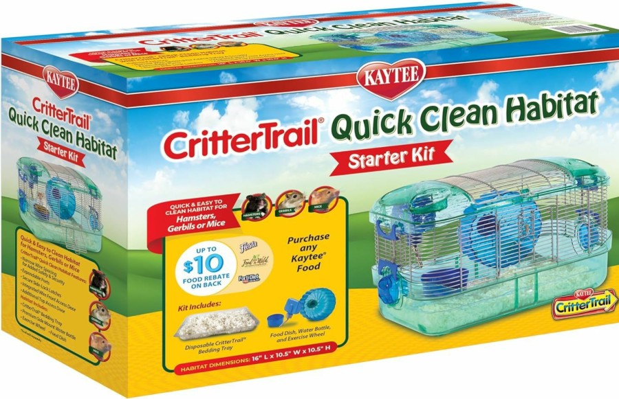 Small Animal Kaytee | Kaytee Crittertrail Quick Clean Habitat For Pet Gerbils, Hamsters Or Mice