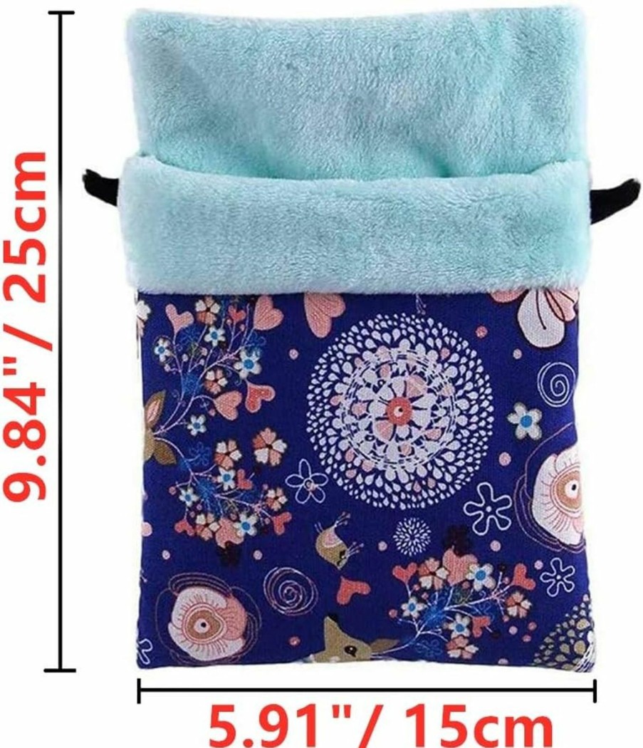 Small Animal Litewood | Litewood Sugar Gliders Sleeping Pouch Bag Small Pet Cotton Hanging Warm Comfortable Nest Bed For Small Animals Squirrels Marmosets Rats Hamster (Medium,Blue Deer) …