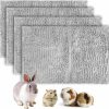 Small Animal PINVNBY | Pinvnby 2Pcs Guinea Pigs Cage Liners Washable Pee Pads For Dogs Rabbits Training Pad Guinea Pig Liner Pet Feeding Mat For Guinea Pig Rabbit Puppy Hedgehog Chinchilla(15.7 X 42.24 Inch)