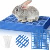 Small Animal Kigley | Kigley 6 Pcs Plastic Rabbit Cage Mat Rabbit Floor Mat Foot Resting Pad, Pads For Small Animal Rat Hamster Guinea Pig Chinchilla, Mats Feet Pads For Bunny Dogs Cats Pet, 13 X 9.7 X 0.3 Inch, Blue