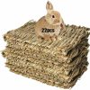 Small Animal Hamiledyi | Hamiledyi 18 Pack Bunny Grass Mat Woven Bed Mat Natural Straw Hay Mats Rabbit Handmade Bedding Sleeping Grinding Nesting And Chewing Toy For Guinea Pig Hamster Chinchilla Squirrel Hedgehog