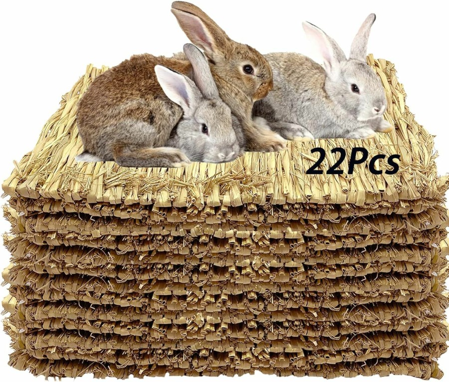 Small Animal Tfwadmx | Tfwadmx 22 Pcs Seagrass Pet Bed Mat For Rabbit, 11 X 8.3 In