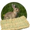 Small Animal GYMT | Gymt Rabbit Grass Mat, Bunny Natural Straw Woven Bed, Small Animal Cages Hay Nest Sleeping, Chewing, Nesting And Toys For Guinea Pig Hamster And Rat Bed Mat (5-Pcs)