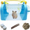 Small Animal Tfwadmx | Tfwadmx Hamster Travel Carrier Portable Cages With Water Bottle Gerbil Transparent Travel Carry Case Outdoor Vacation House For Hamster, Gerbil, Mice And Other Small Rodents