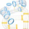 Small Animal Ipetboom | Ipetboom Hamster Tube Guinea Pig Toys 2 Set Transparent Curved Pipe Pet Cage Tunnel Hamster Toy Diy Connection Tunnel Excercise Tube For Rat And Small Animal Hamster Accessories