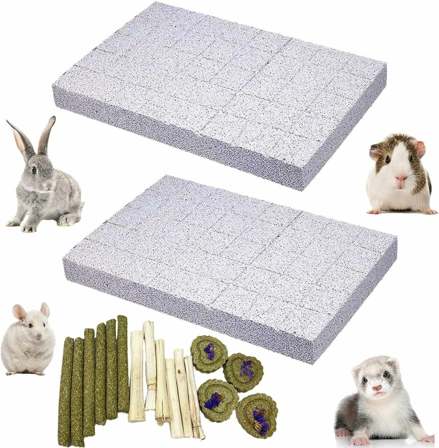 Small Animal kathson | Kathson Bunny Grinding Claw Pad Rabbit Scratch Foot Pad Small Animals Lava Grinding Teeth Stone Hamster Chew Treats Toys For Guinea Pig Rat Gerbil Chinchilla Hedgehog