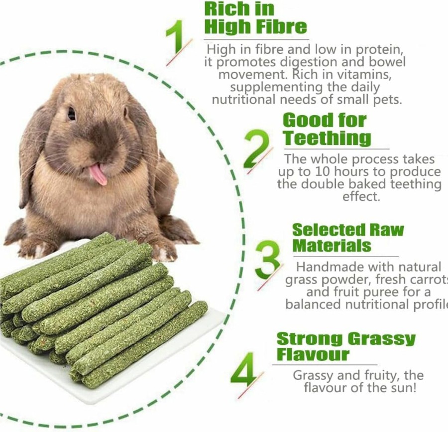 Small Animal Dbeans Flourithing | Dbeans Flourithing 20 Pcs Natural Hay Sticks Twist Shaped Chinchilla Toys, Twisted Teething Stick,Yellow Oat Grass Red Beet Chinchilla Toys Rabbit Toys