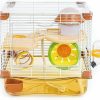 Small Animal YIBOPET | Yibopet Hamster Cage Small Animal Cage 2 Layers Transparent Cage Size：10.6\"(W) X8.1(L) X10.6 (H) Suitable For Hamsters Up To 3.5 Inch In Length