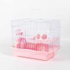 Small Animal KDLKLTY | Kdlklty Hamster Cages, Including Water Bottle Cat Shaped Cabin And Running Wheel, Portable Easy To Clean Pet Cage (Pink)