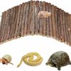 Small Animal Dnoifne | Hermit Crab Climbing Toys, Wooden Hermit Crab Hideout, Reptile Tank Habitat Decor, Bendable Ladder Bridge Tunnel Toys For Lizard Chameleon Hamster Rats Chinchilla Guinea Pig Rabbit Bearded Dragon