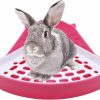 Small Animal Litewoo | Litewoo Rabbit Litter Box Toilet Bunny Corner Litter Pan Pet Toilet Potty For Guinea Pigs Hamster Chinchilla Ferret Rabbit Small Animal (Pink)