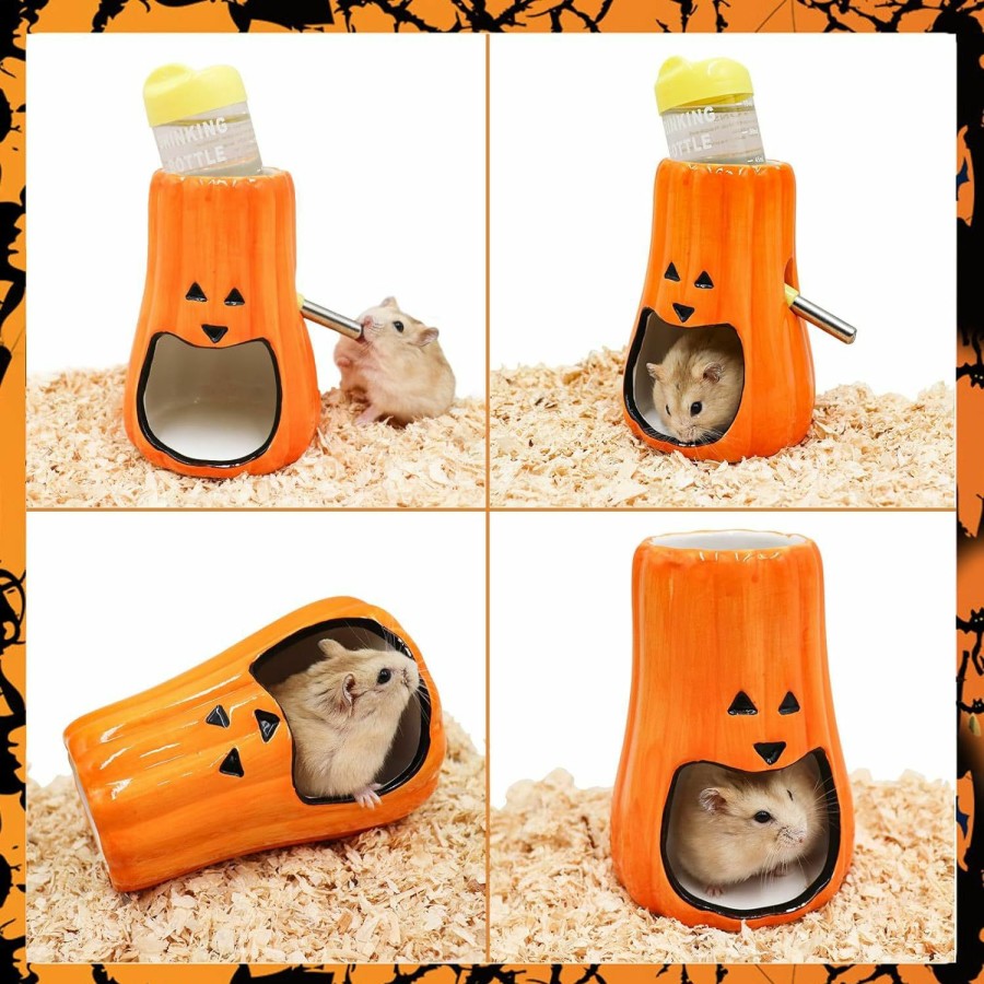 Small Animal Slepceub | Hamster Water Bottle Hamster Water Bottle For Ceramic Tank Stand Small Animal Water Bottle Holder For Hamsters, Mice, Gerbils, Guinea Pigs, Rabbits, And Other Small Pets.