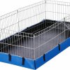 Small Animal Amazon Basics | Amazon Basics Leakproof Canvas Bottom Guinea Pig Pet Cage With Divider Set, Black, 47.6\"L X 24.2\"W X 14.0\"H