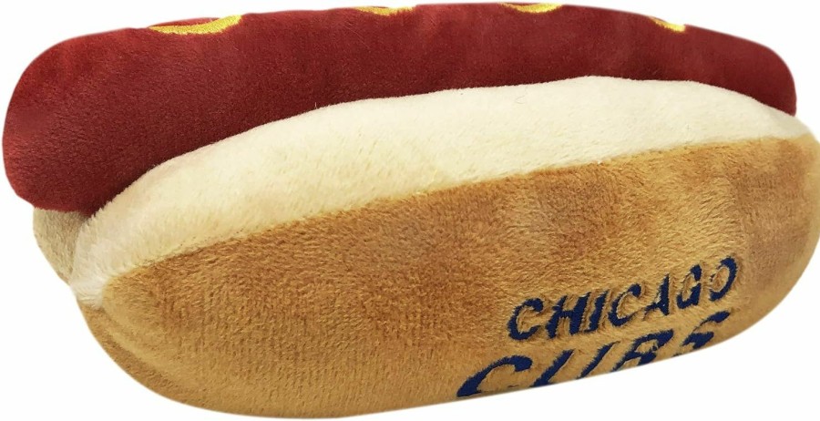 Small Animal Pets First | Pets First Mlb Chicago Cubs Plush Dog Toys - Stadium Theme Snacks - Cutest Plush Hot-Dog Toy For Dogs & Cats With Inner Squeaker & Premium Embroidery Of Baseball Team Name/Logo