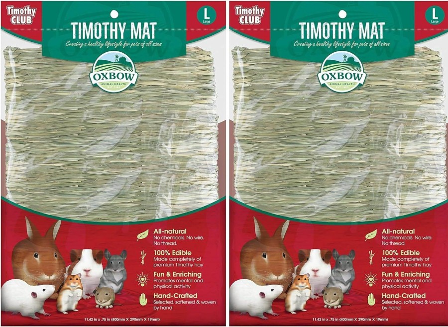 Small Animal Oxbow | Oxbow Animal Health 2 Pack Of Timothy Hay Mats, Large, For Small Pets2