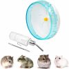 Small Animal HHNIULI | Hamster Flying Saucer Silent Running Exercise Wheel, 8.3\" Quiet Hamster Exercise Wheel Spinner With 180Ml Water Bottle For Hamsters Gerbils Mice