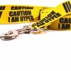 Small Animal Yellow Dog Design | Yellow Dog Design Caution I Am Hyper Dog Leash With Easy Grip Comfort Grip Handle, 1\" Wide