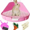 Small Animal kathson | Kathson Rabbit Litter Box Bunny Toilet Triangle Potty Trainer Corner Large Bedding Box Pet Pan For Rabbits Chinchillas Ferrets Guinea Pigs Galesaurs(Blue)