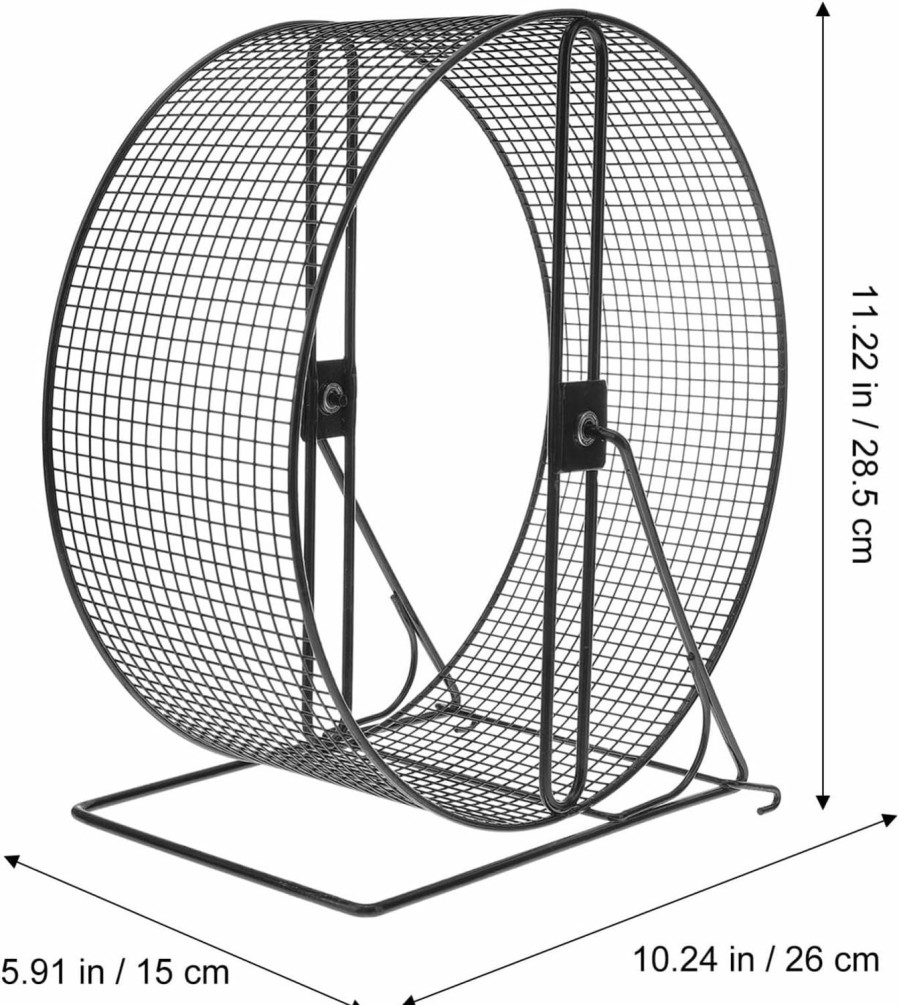 Small Animal UKCOCO | Ukcoco Hamster Exercise Wheel- Metal Hamster Wheel Hamster Running Wheel, Wire Mesh Gerbil Wheel Hamster Toy With Bracket, Silent Jogging Wheel For Hamsters Squirrel