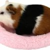 Small Animal HongGun | Honggun Hamster Nest, Hamster Bed Mat Circular Shaped Warm Soft Comfortable Washable Pp+Velvet For Mice, Guinea Pigs And Other Small Animals (L, Creamy-White)