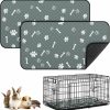 Small Animal rosgel | Guinea Pig Cage Liners, Guinea Pig Liners For Cage Washable, Super Absorbent Non-Slip Guinea Pig Pee Pads, Waterproof And Reusable For Small Animals Such As Rabbits Hamsters - 24\" X 18\", 2 Packs