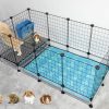 Small Animal CHEGRON | Rabbit Cage With Litter & Liner Guinea Pig Cage 48X24X20Inch C&C Small Animal Cage Indoor Bunny Hutch Pet Playpen Chinchilla Hedgehog Habitat Fence Diy 27Pcs Metal Grids With Bottom