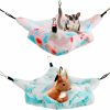 Small Animal Oagsln | Oagsln 2 Pieces Small Guinea Pig Rat Hammock Guinea Pet Small Animal Hanging Hammock Bunkbed For Sugar Glider Squirrel Playing 7.8 X 7.8 Inch(Coffee And Purple)