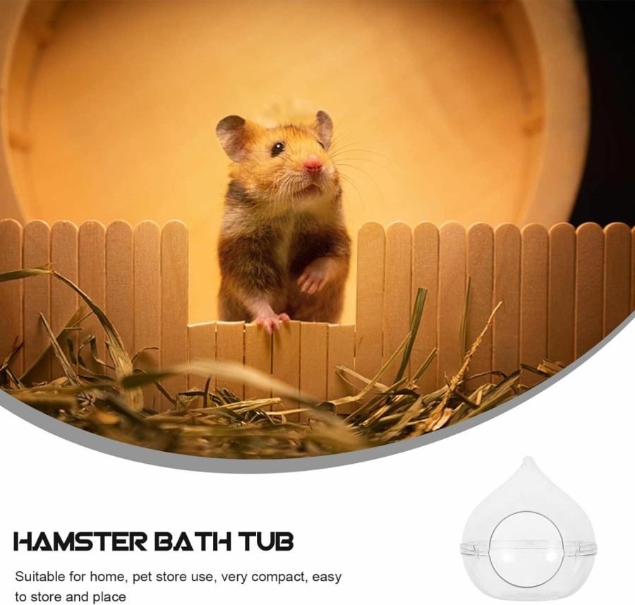 Small Animal Ipetboom | Ipetboom Bath & Bathing Accessories Hamster Sand Bathtub, 1 Pc Acrylic Sand Bath Container Clear Chinchilla Bathtub Sand Bath Container For Chipmunk Hamster Chinchilla Decked Accessories