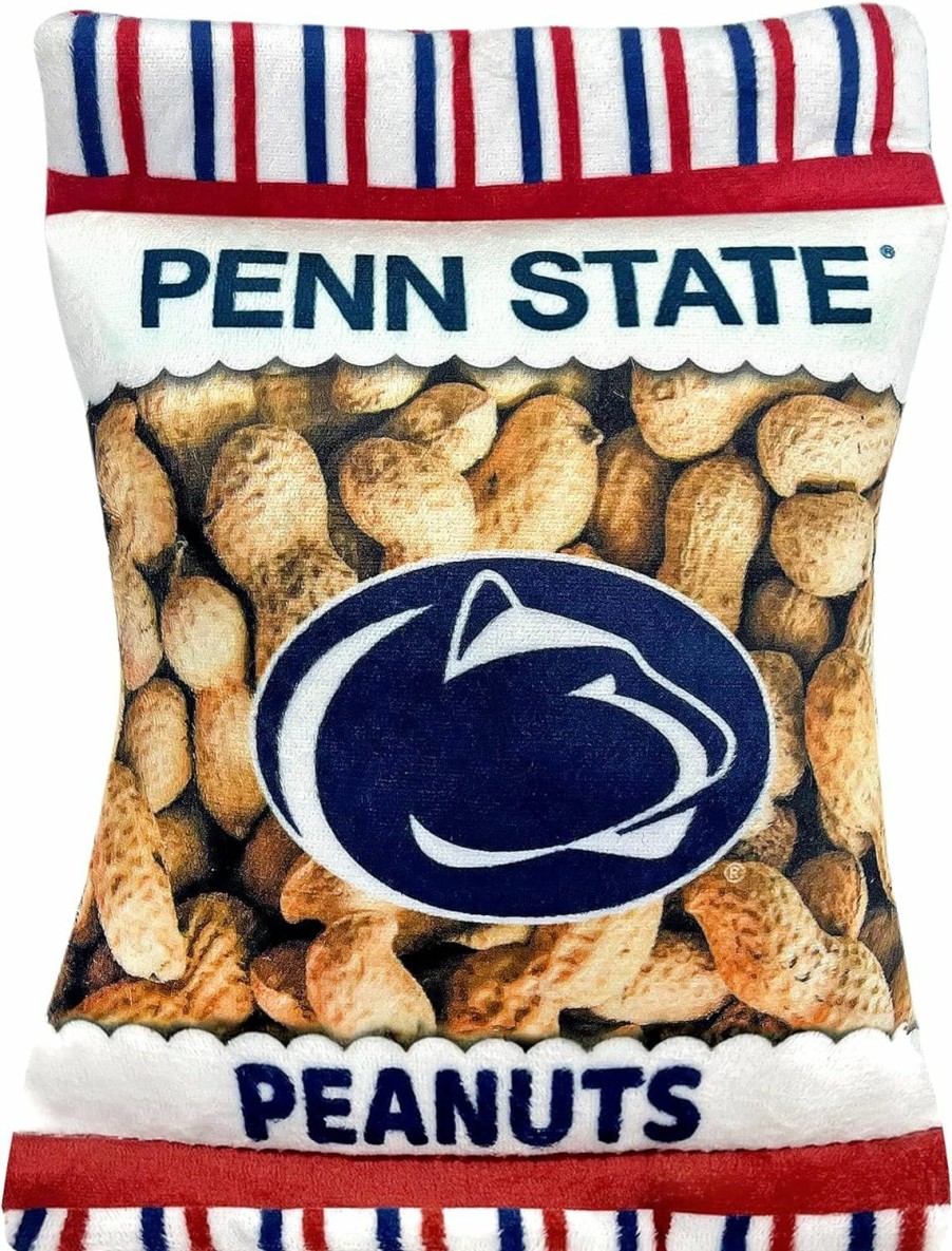 Small Animal Pets First | Pets First Ncaa Penn State Nittany Lions Crinkle Fine Plush Dog & Cat Squeak Toy - Cutest Stadium Peanuts Snack Plush Toy For Dogs & Cats With Inner Squeaker & Beautiful Baseball Team Name/Logo