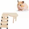 Small Animal GLOGLOW | Gloglow Hamster Wooden Platform And Stairs, Hamster Platform Exquisite For Small Pets For Guinea Pigs