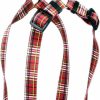 Small Animal Yellow Dog Design | Yellow Dog Design Tartan Red Step-In Dog Harness-X-Small-3/8 Wide And Fits Chest Circumference Of 4.5 To 9\"