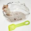 Small Animal SpringSmart | Springsmart Hamster Bathroom With Scoop Set, Transparent Sand Bathtub With Large Space For Small Animals, Dwarf Hamster Toilet (M(6X4X4 Inch))