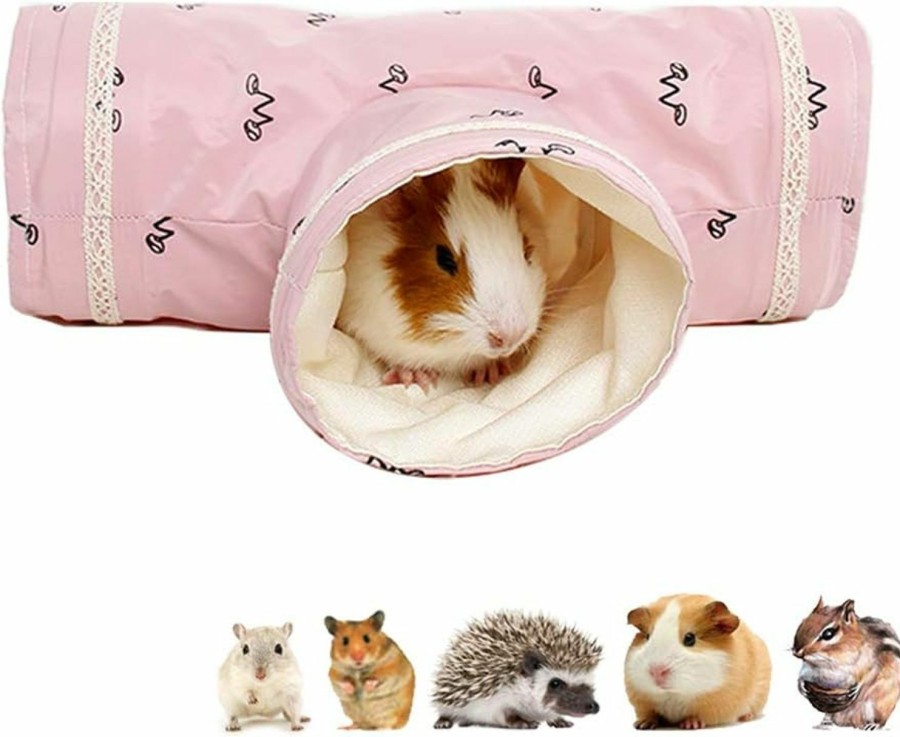 Small Animal Amakunft | Amakunft Guinea Pig Play Tunnels & Tubes, Hamster Hideouts, Small Animal Activity Structures, Blue, 10Cm Entrance, 3 Way Access, Made Of Cotton And Polyester, Easy To Wash And Dry