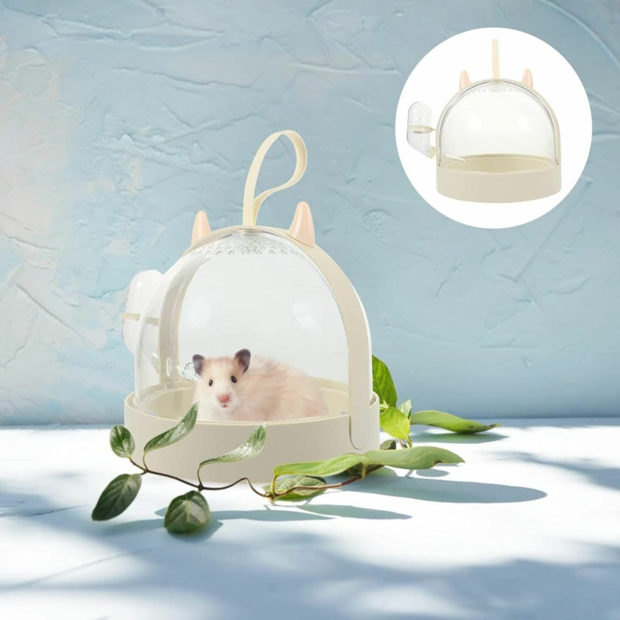 Small Animal Ipetboom | 1Pc Hamster Carrier, Bird Carrier Critter Cage Hamster Carrier Bag Portable Hamster Cage Travel Bag With Water Bottle Outdoor Handbag For Small Animals, Purple