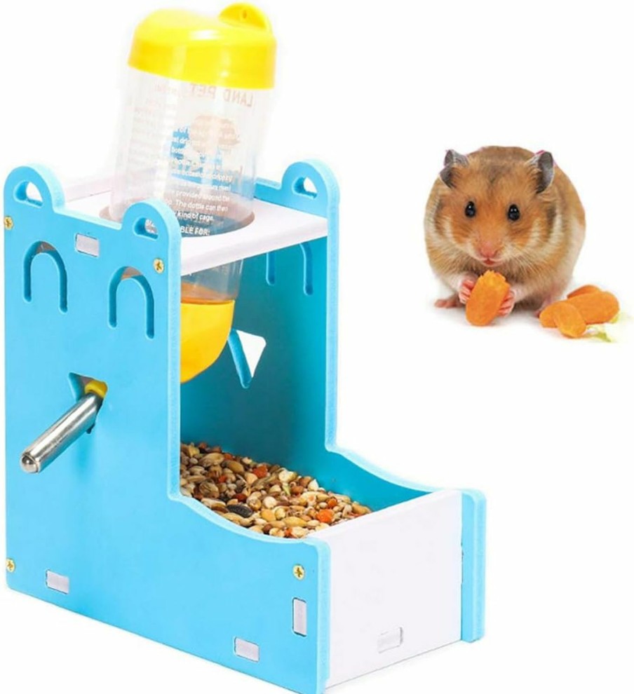 Small Animal Wontee | 2 In 1 Hamster Hanging Water Bottle Pet Auto Dispenser With Base For Hamster Rat Mouse (125Ml)