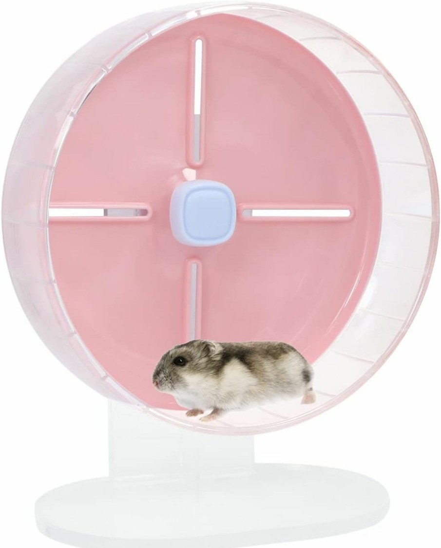 Small Animal Wontee | Wontee Hamster Wheel Silent Hamster Exercise Wheel Running Wheel With Adjustable Stand For Hamsters Gerbils Hedgehogs Mice And Other Small Animals (Medium 9.8\", Green)