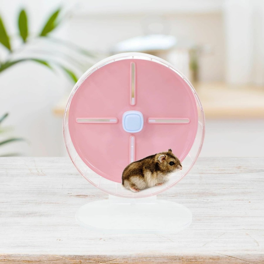 Small Animal Wontee | Wontee Hamster Wheel Silent Hamster Exercise Wheel Running Wheel With Adjustable Stand For Hamsters Gerbils Hedgehogs Mice And Other Small Animals (Medium 9.8\", Green)