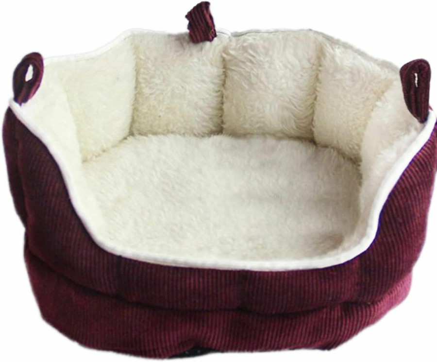 Small Animal SunGrow | Sungrow Cuddle Cup For Small Animals, With Removable Cushion, Soft & Comfy Fleece Lined Cotton Bedding, For A Cozy, Comfortable Sleep, Plush Habitat Nest For Gerbils, Guinea Pigs